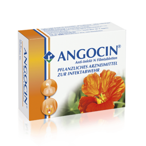 ANGOCIN enthält als Wirkstoff die Senföle die aus Kapuzinerkresse und Meerrettich gewonnen werden. Es wird bei Infekten der Atem- und Harnwege eingesetzt.